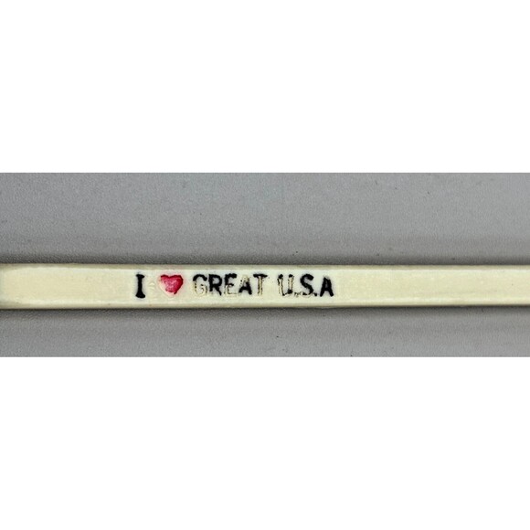 Chopsticks Vintage Large "I Love Great America" "I Heart Great U.S.A." from 1946 - Picture 2 of 5